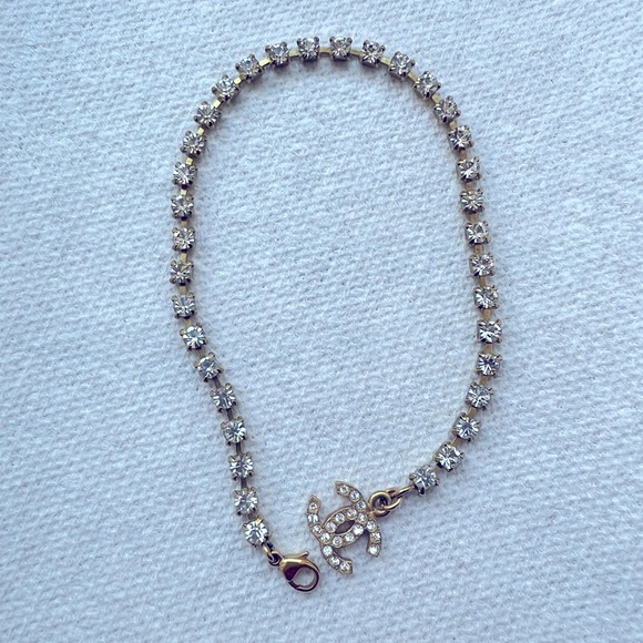 CHANEL Jewelry - Vintage 1995 Chanel “Barbie” Rhinestone Anklet